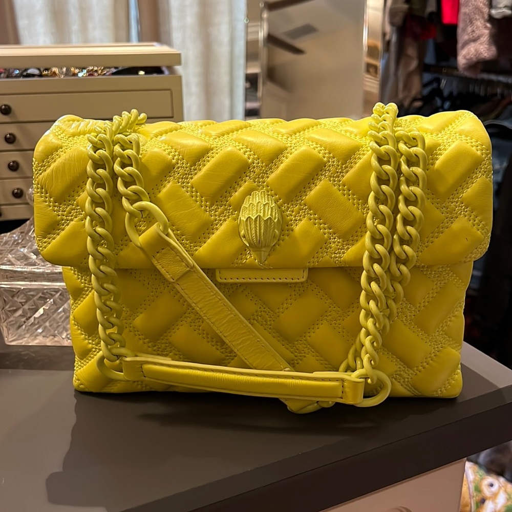 Kurt Geiger The Kensington shoulder bag. Bright yellow.